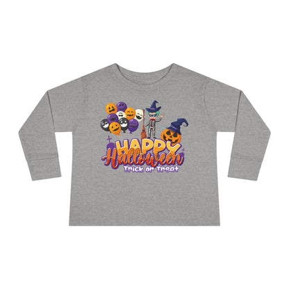 Toddler Long Sleeve Tee - Happy halloween trick or treat - [[{"value":"Wonderwear Kid"}]]