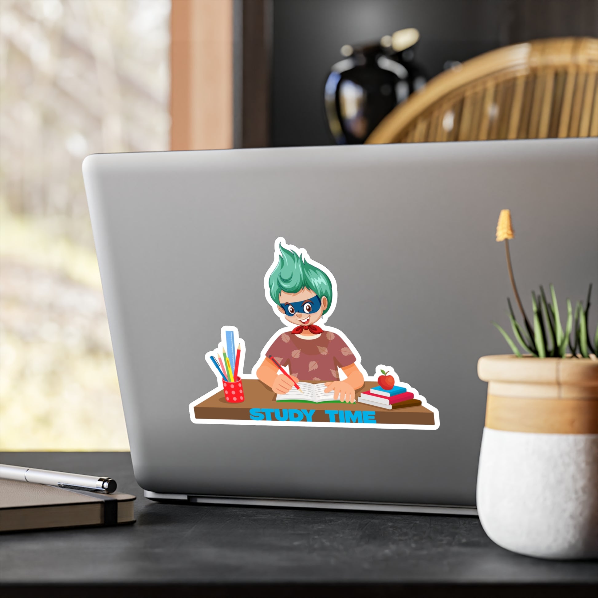 Halloween Kiss-Cut Vinyl Decals – Super kiddo studying - [[{"value":"Wonderwear Kid"}]]