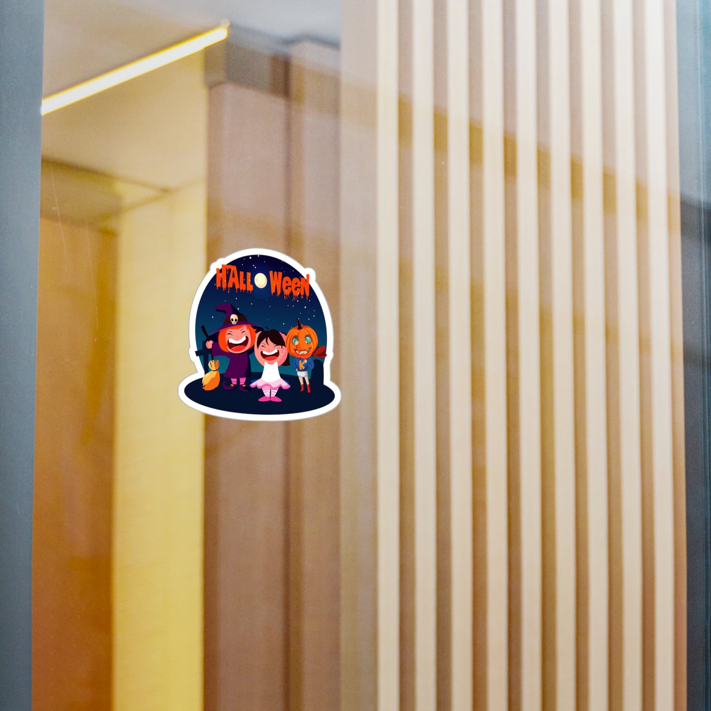 Halloween Kiss-Cut Vinyl Decals – Super kiddo wearing pumpkin