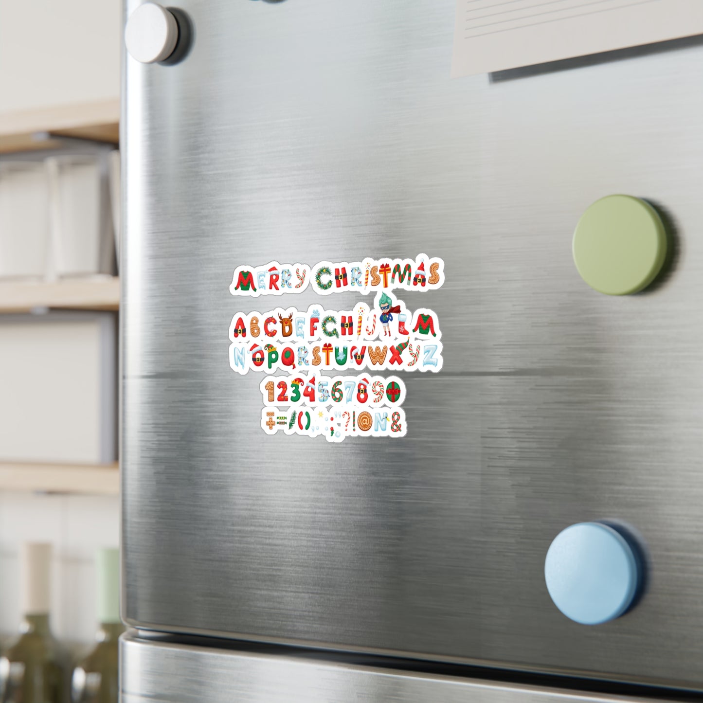 Christmas Kiss-Cut Vinyl Decals – Christmas alphabet