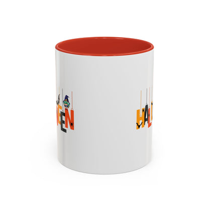 Accent Coffee Mug - Holloween hanging letters Printify