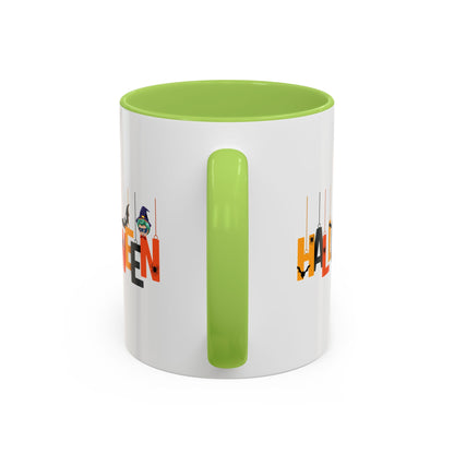 Accent Coffee Mug - Holloween hanging letters Printify