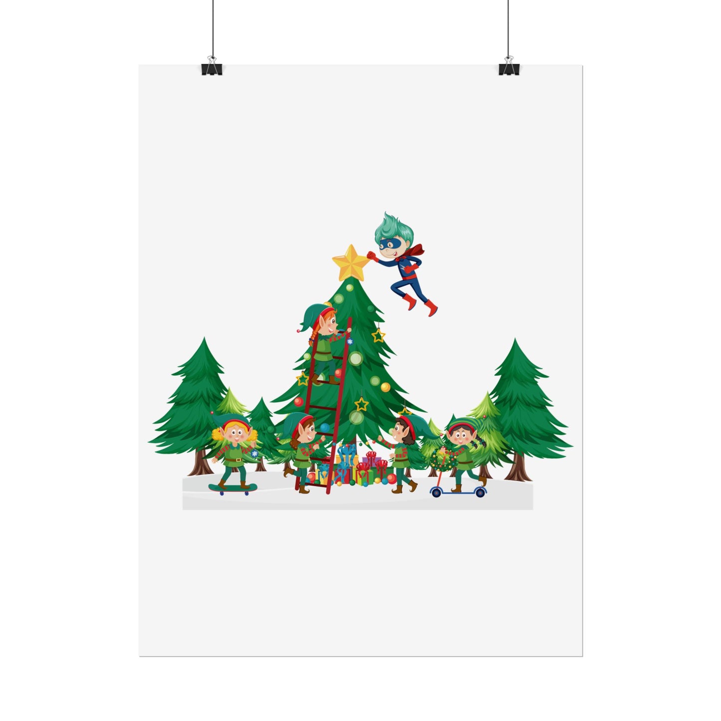 Rolled Posters - Super kiddo putting the stars - [[{"value":"Wonderwear Kid"}]]