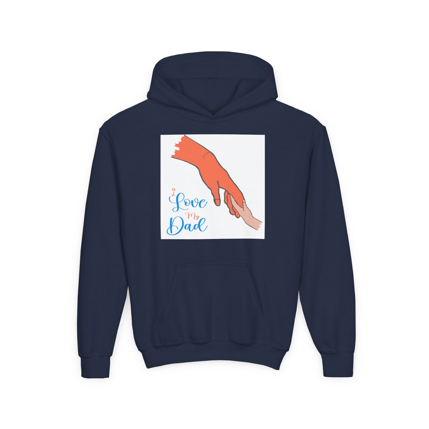 Youth Heavy Blend Hooded Sweatshirt -  Child and dad holding hands