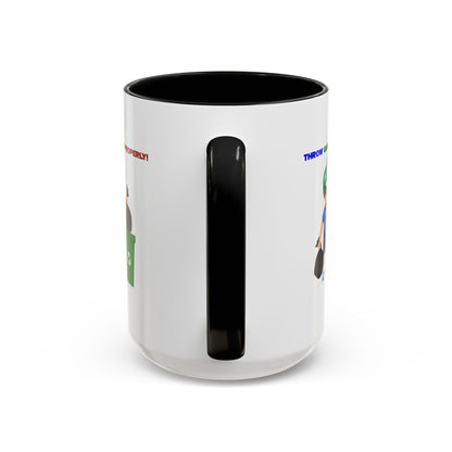 Accent Coffee Mug - Super kiddo taking trash out - [[{"value":"Wonderwear Kid"}]]