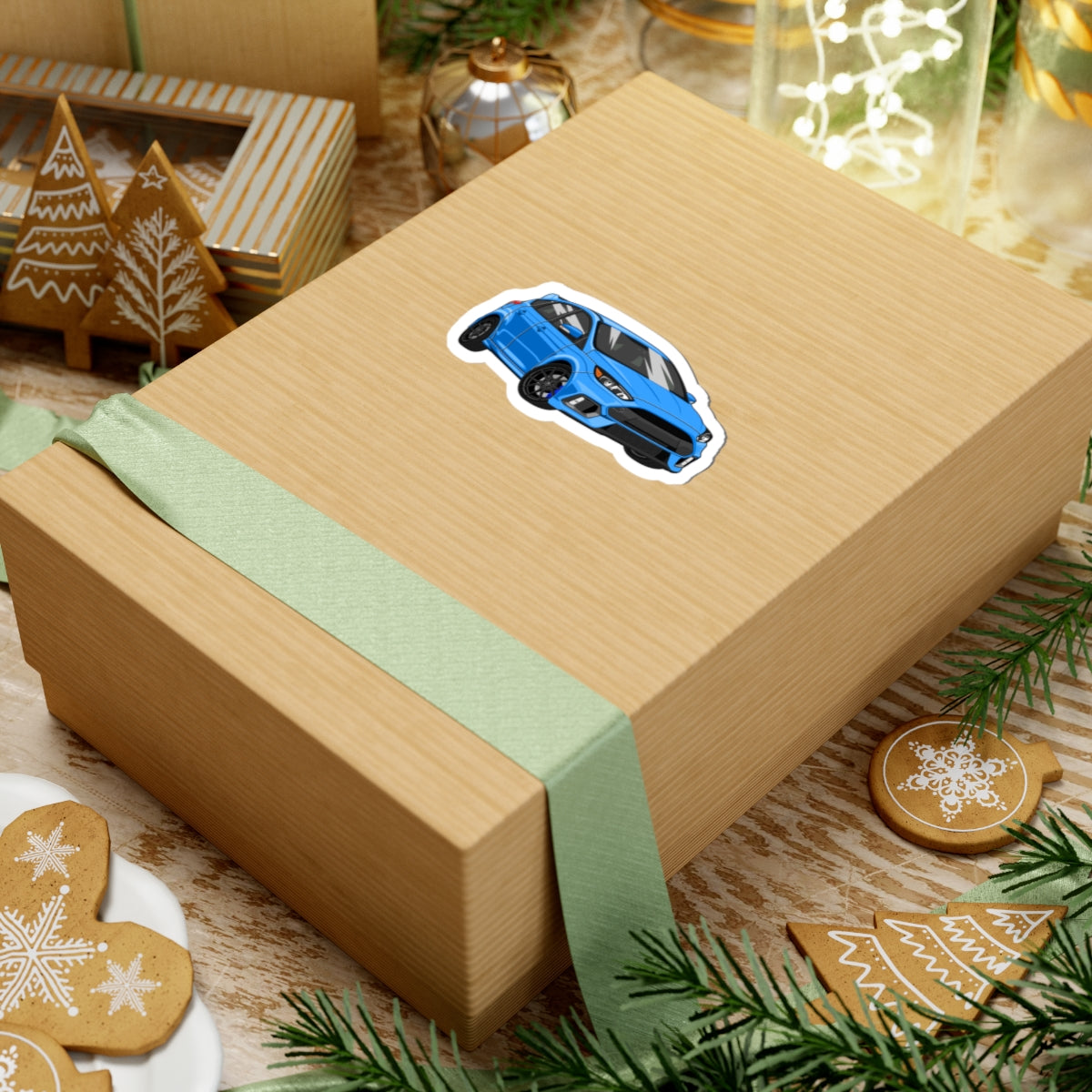 Kiss-Cut Stickers - Blue car