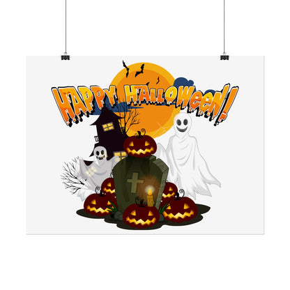 Rolled Posters - Happy holloween - cemetery - [[{"value":"Wonderwear Kid"}]]
