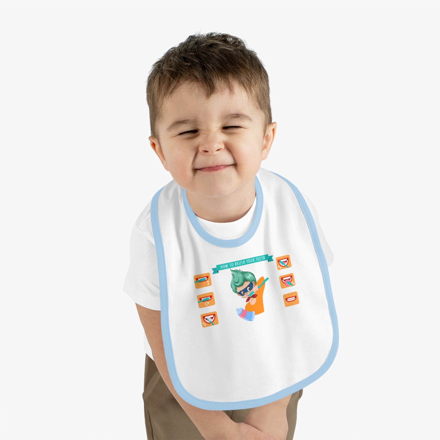 Baby Bib - Super kiddo how to brush teeth