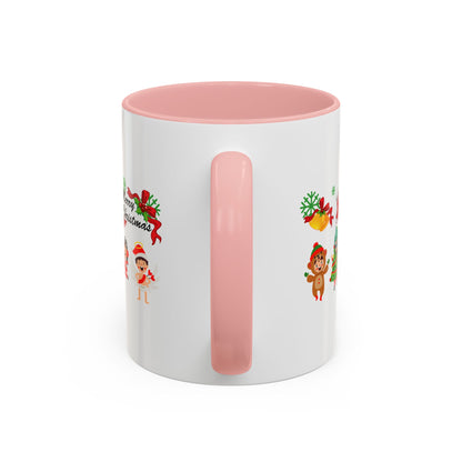 Accent Coffee Mug - Merry christmas from super kid - [[{"value":"Wonderwear Kid"}]]