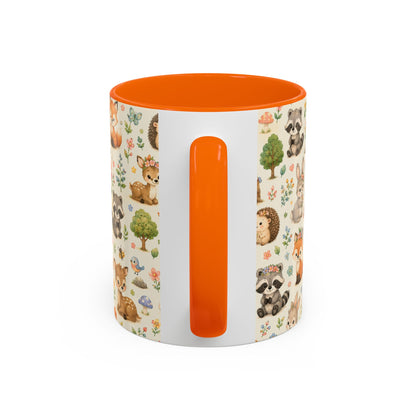 Accent Coffee Mug  (11/15 oz) - Whimsical Woodland Friends