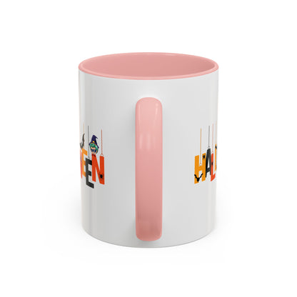 Accent Coffee Mug - Holloween hanging letters Printify