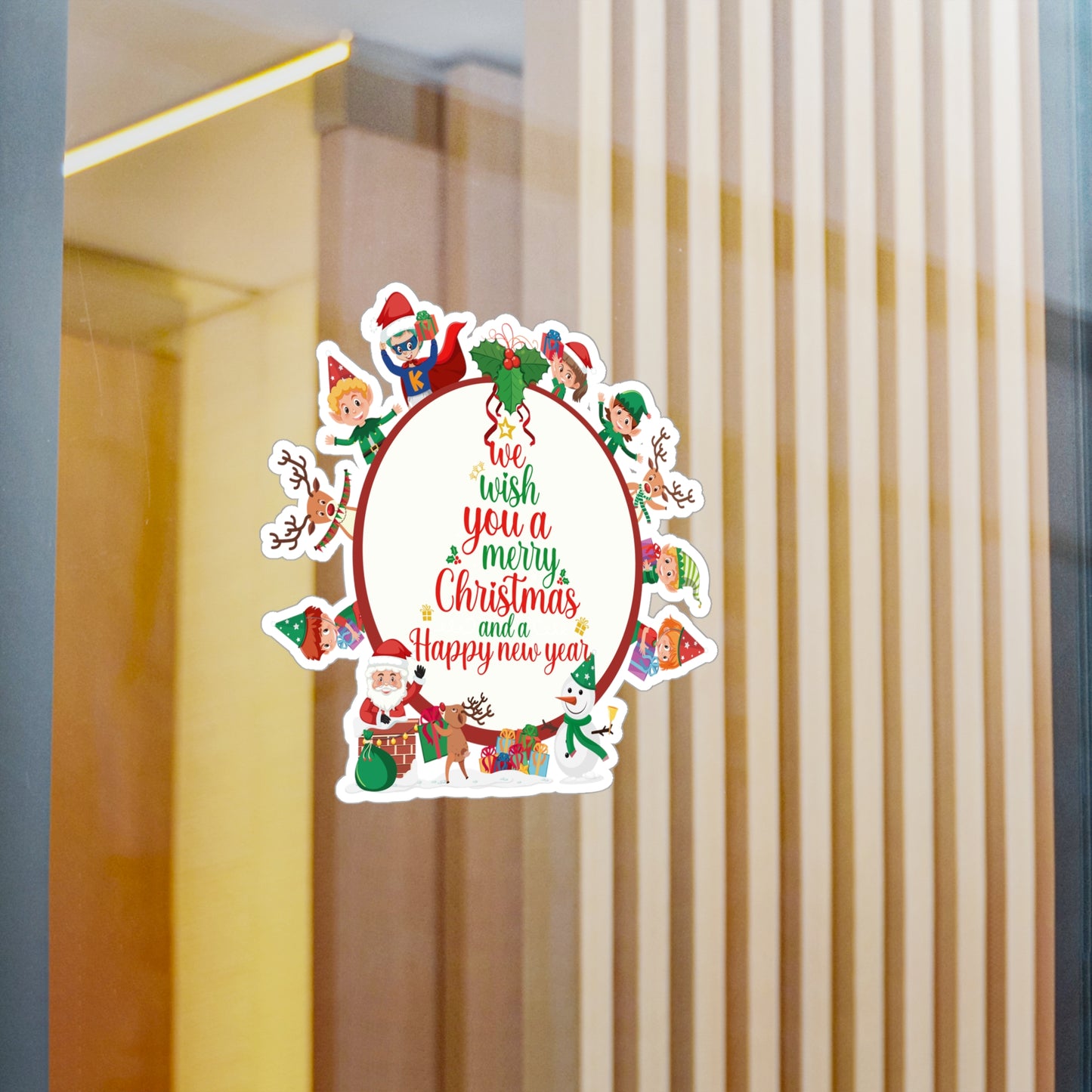 Christmas Kiss-Cut Vinyl Decals – We wish you a merry christmas - [[{"value":"Wonderwear Kid"}]]