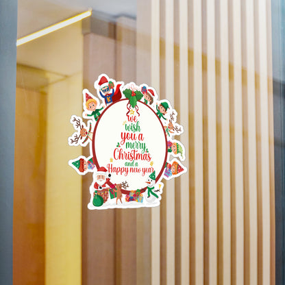 Christmas Kiss-Cut Vinyl Decals – We wish you a merry christmas - [[{"value":"Wonderwear Kid"}]]