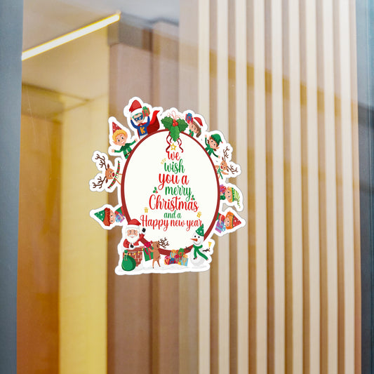 Christmas Kiss-Cut Vinyl Decals – We wish you a merry christmas - [[{"value":"Wonderwear Kid"}]]