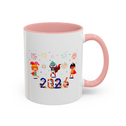 Accent Coffee Mug - Super kiddo and other hero - [[{"value":"Wonderwear Kid"}]]