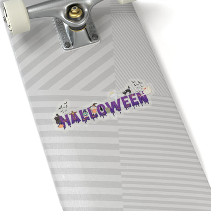 Kiss-Cut Stickers - Holloween word Printify