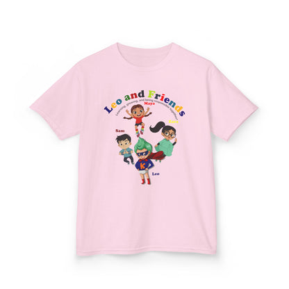 Kids Heavy Cotton™ Tee - Leo & Friends - Learning and growing - [[{"value":"Wonderwear Kid"}]]