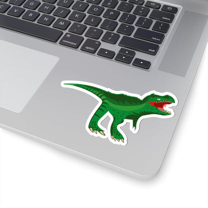 Kiss-Cut Vinyl Decals - Tyrannosaurus green Printify