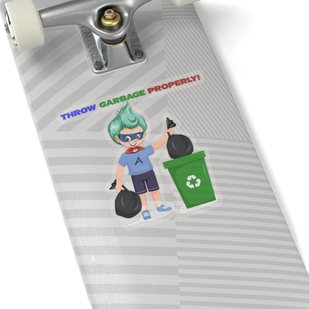 Kiss-Cut Stickers - Super kiddo taking trash out - [[{"value":"Wonderwear Kid"}]]