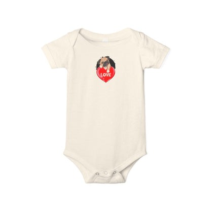 Infant Jersey One Piece - Valentines - Cute Pug - [[{"value":"Wonderwear Kid"}]]