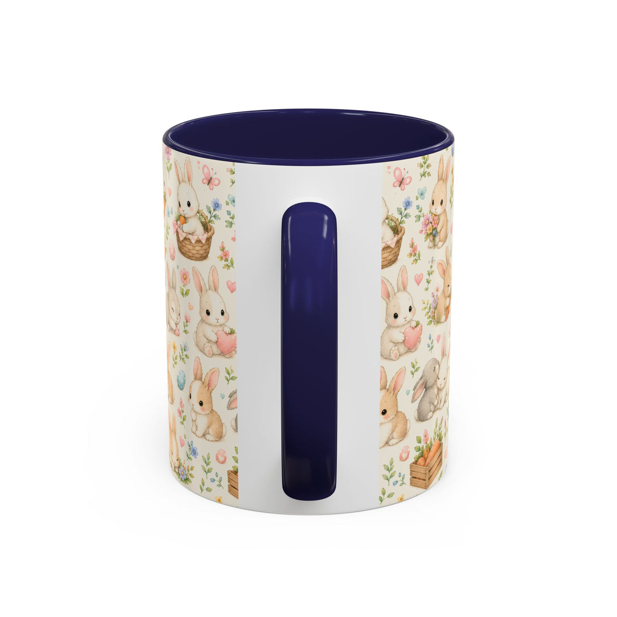 Accent Coffee Mug  (11/15 oz) - Pastel Bunny Garden Easter