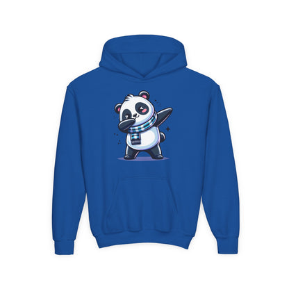 Youth Heavy Blend Hooded Sweatshirt - Panda dabbing dance Printify