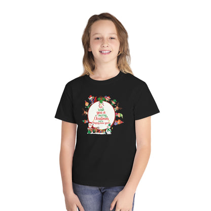 Youth Midweight Tee - We wish you a merry Christmas - [[{"value":"Wonderwear Kid"}]]