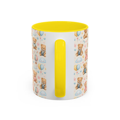 Accent Coffee Mug  (11/15 oz) - Pastel Teddy Bear Nursery