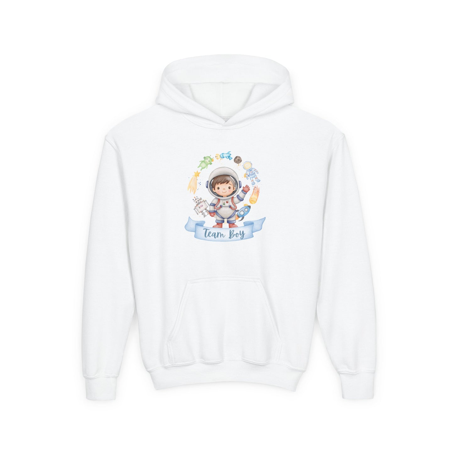 Youth Heavy Blend Hooded Sweatshirt - Astronaut Adventures