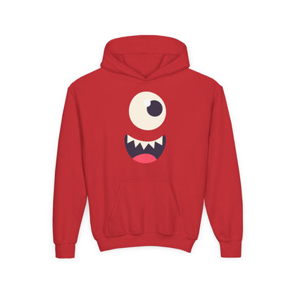 Youth Heavy Blend Hooded Sweatshirt - Monsters face Printify