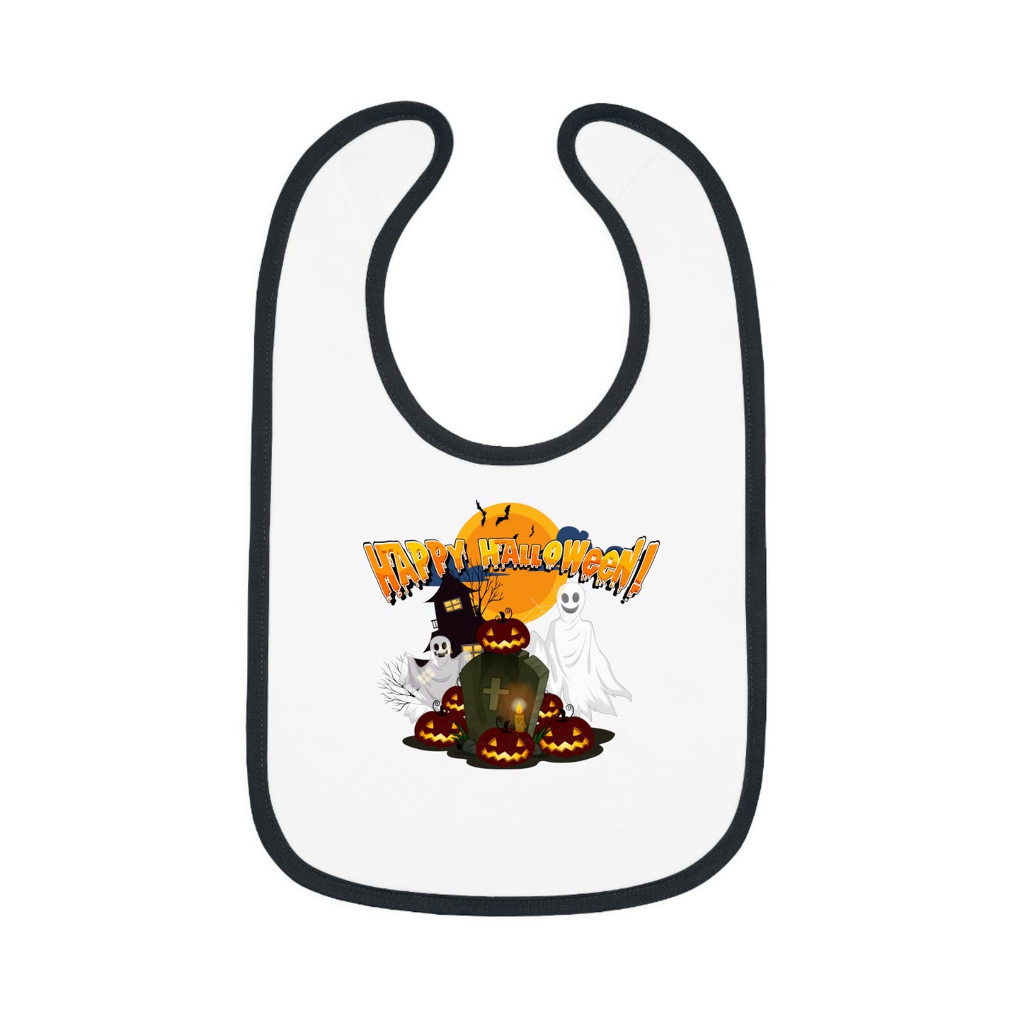Baby Bib - Happy holloween - cemetery