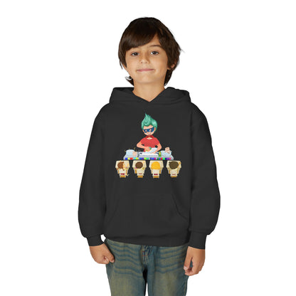 Youth Heavy Blend Hooded Sweatshirt - Little kiddo teaching to wash dishes - [[{"value":"Wonderwear Kid"}]]
