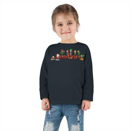 Toddler Long Sleeve Tee - Christmas with santa claus and friends - [[{"value":"Wonderwear Kid"}]]