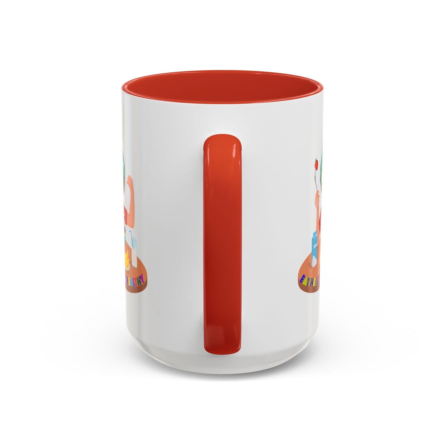 Accent Coffee Mug - super kiddo eating healthy food