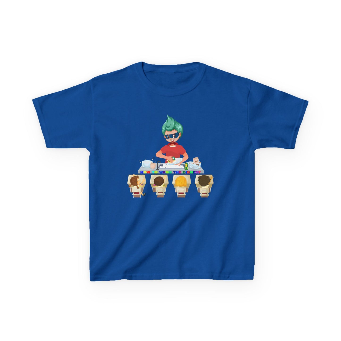 Kids Heavy Cotton™ Tee - Little kiddo teaching to wash dishes - [[{"value":"Wonderwear Kid"}]]