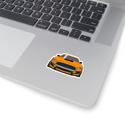 Kiss-Cut Stickers - Orange superfast car Printify