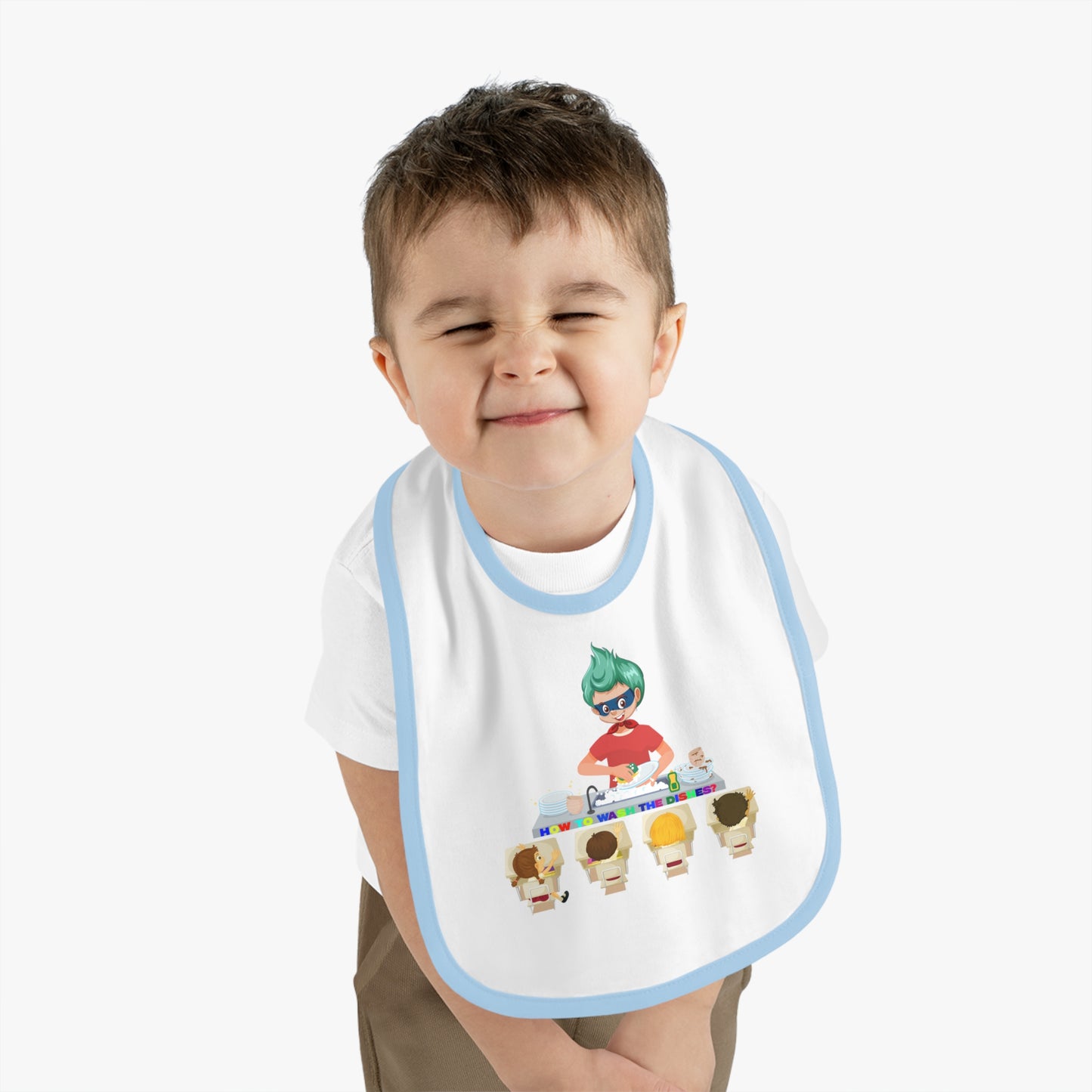 Baby Bib - Little kiddo teaching to wash dishes