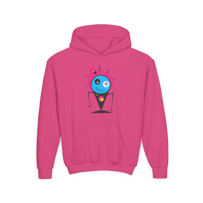Youth Heavy Blend Hooded Sweatshirt -  Fire monster Printify