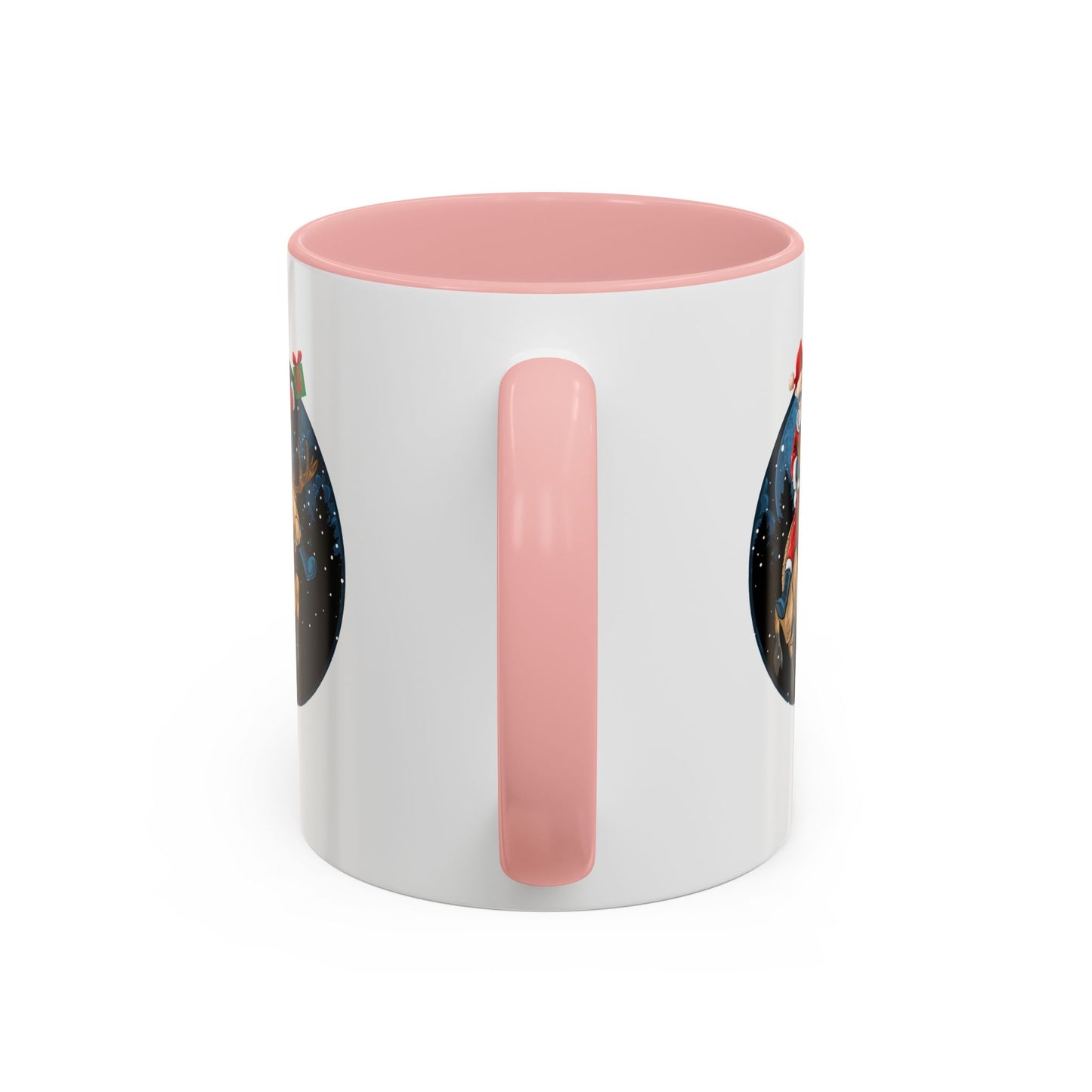 Accent Coffee Mug - Super kiddo riding a reindeer