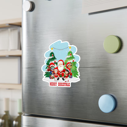 Christmas Kiss-Cut Vinyl Decals – Super kiddo with santa claus Merry christmas - [[{"value":"Wonderwear Kid"}]]