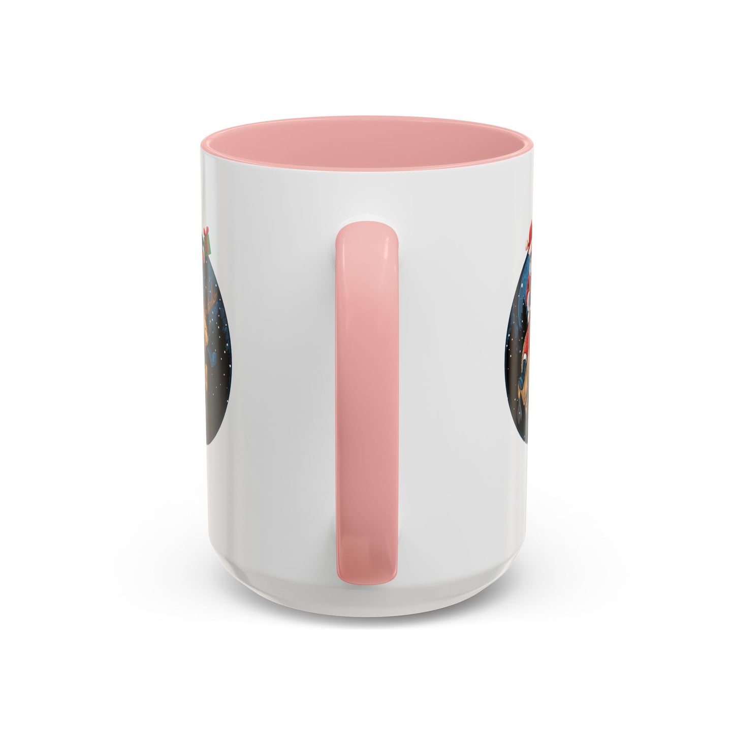 Accent Coffee Mug - Super kiddo riding a reindeer