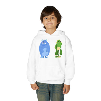Youth Heavy Blend Hooded Sweatshirt - Cute monster Printify