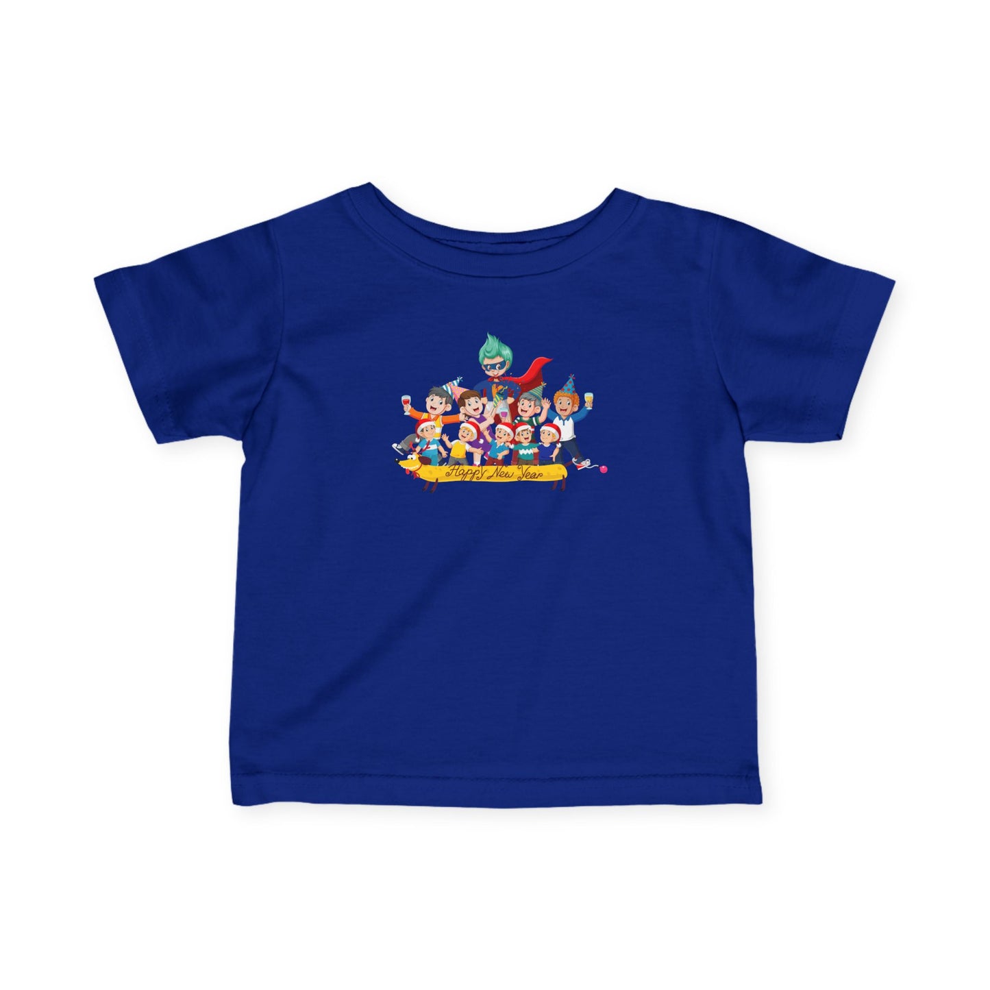 Infant Fine Jersey Tee - Happy new year with friends - [[{"value":"Wonderwear Kid"}]]