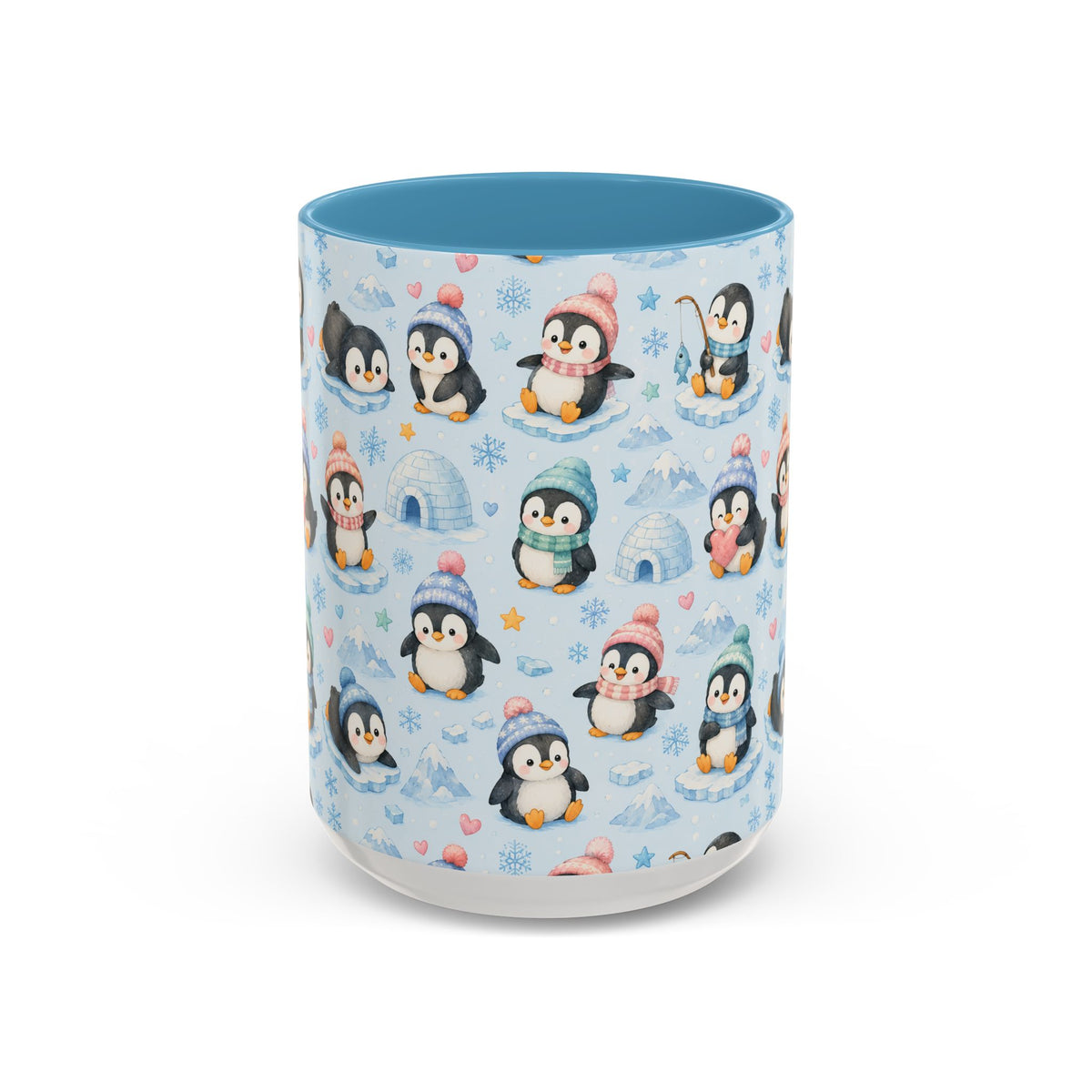 Accent Coffee Mug  (11/15 oz) - Penguin Winter Wonderland