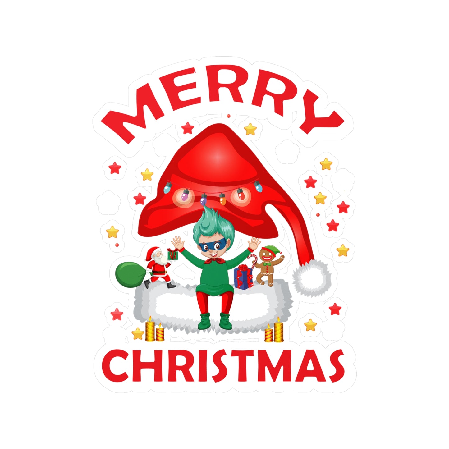 Christmas Kiss-Cut Vinyl Decals – Merry christmas - [[{"value":"Wonderwear Kid"}]]