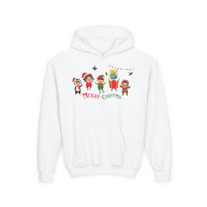 Youth Heavy Blend Hooded Sweatshirt - Merry christmas by super kiddo and friends - [[{"value":"Wonderwear Kid"}]]