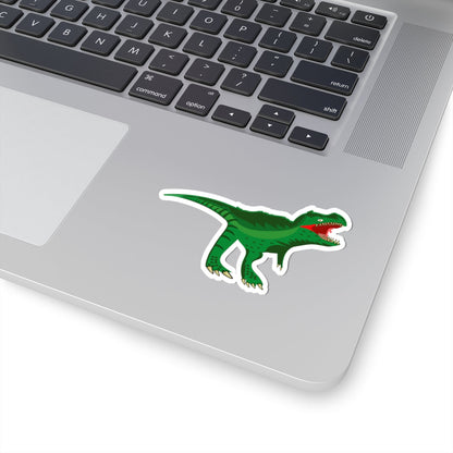 Kiss-Cut Vinyl Decals - Tyrannosaurus green Printify
