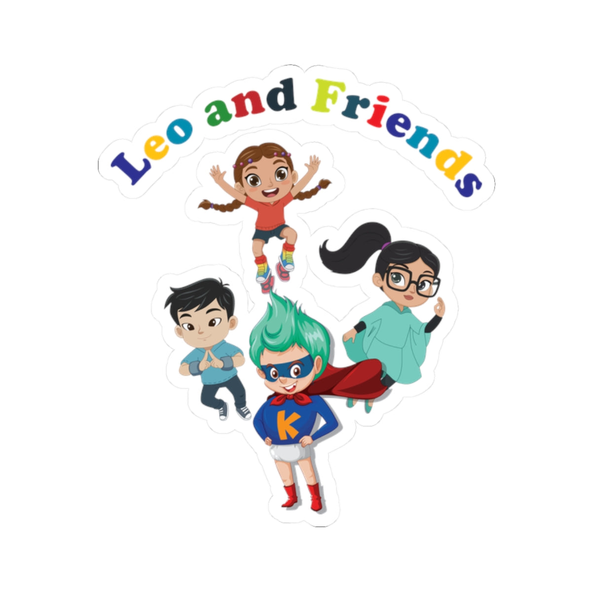 Kiss-Cut Stickers - Leo & Friends - [[{"value":"Wonderwear Kid"}]]
