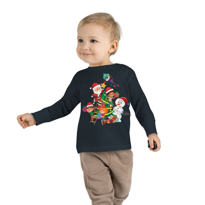 Toddler Long Sleeve Tee - Super kiddo making christmas tree - [[{"value":"Wonderwear Kid"}]]