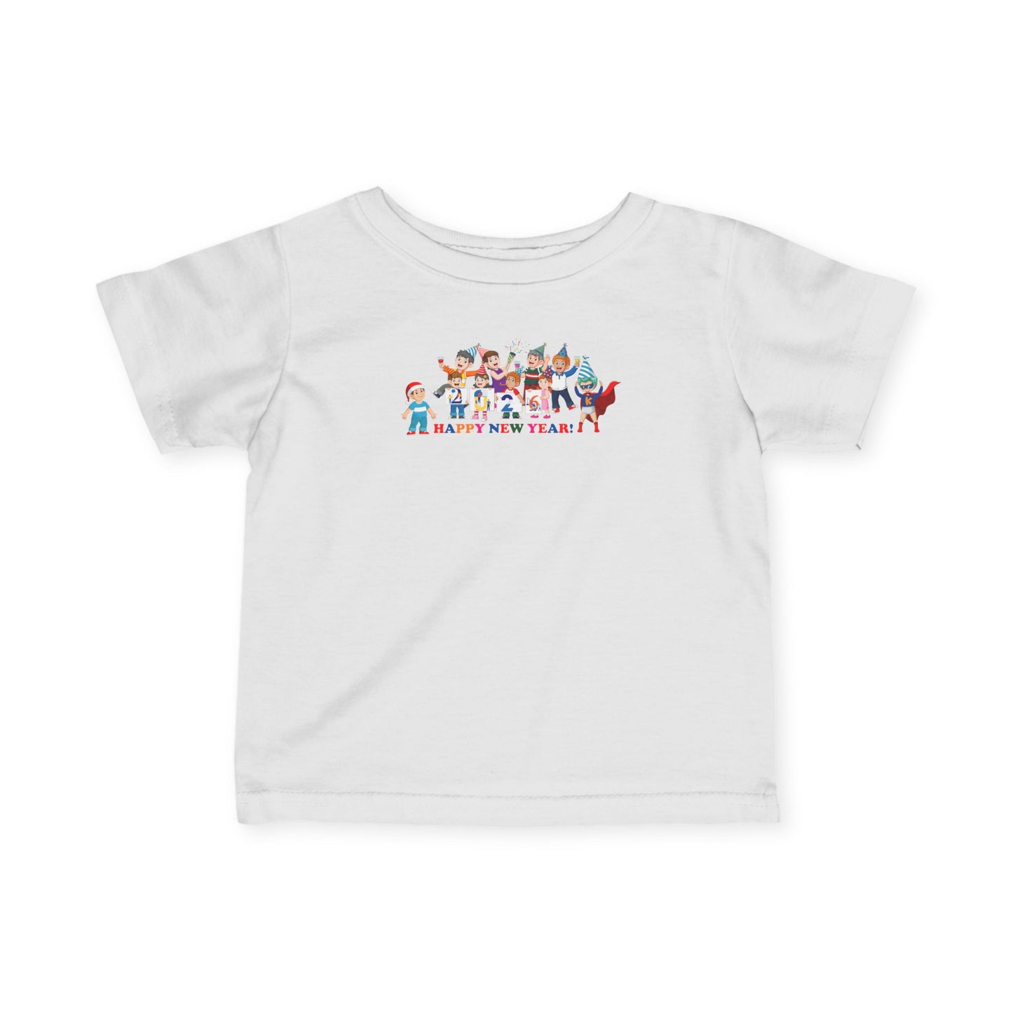 Infant Fine Jersey Tee - Happy new year from super kiddo - [[{"value":"Wonderwear Kid"}]]